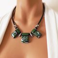 Collier vert moderne et tendance, bijoux artisanaux en polymère