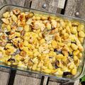 Gratin de gnocchis à l'aubergine et crème de parmesan