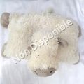 Doudou Peluche Truffle Mouton Coussin Blanc Et Gris Jellycat 38 cm