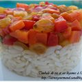 Timbales de riz et légumes à l'orientale