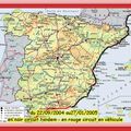 Espagne 2004 à tandem 732 kms - transport en véhicule 350 kms. Spain 2004 in tandem 732 km - transit vehicle 350 km