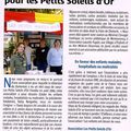 Un Article sur Les Petits Soleils d'Or dans mon journal communal