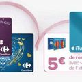 Promo cartes cadeaux iTunes chez Carrefour : 5€ de réduction immédiate sur l'achat d'une carte 25€