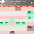 EMPLOI DU TEMPS RENTRÉE 2016/2017