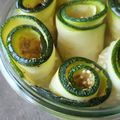 Roulés de courgette au sésame