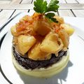 Parmentier de boudin noir (en boîte) aux 2 pommes