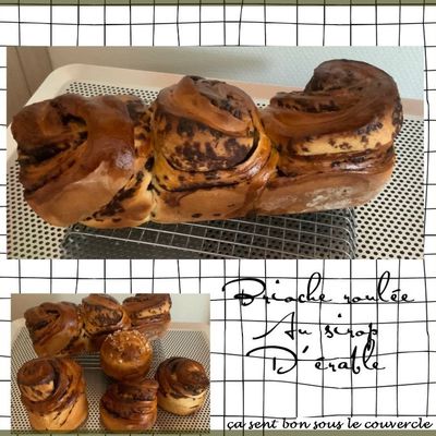 Brioche roulée au sirop d'érable et pépites de chocolat