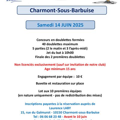 Tournoi de pétanque du 14 juin