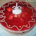 Délice de Fraises au Chocolat Blanc et petite touche de Caramel...