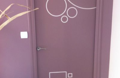 Mise en peinture de portes avec filets