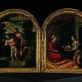 Diptyque : Le baptême du Christ et Salomé apportant la tête de Saint Jean-Baptiste à Hérodiade. Espagne, XVIe siècle