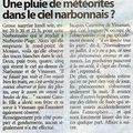 05/07/2010 : Pluie de météorites