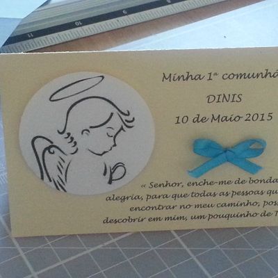 Petite carte souvenir d'une première communion