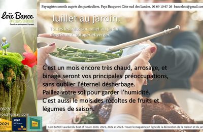 👨‍🌾Juillet 2023 au jardin. Paysagiste Pays Basque Paysagiste Landes