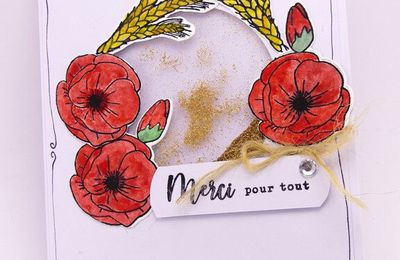 Carte aux coquelicots - Poppy card