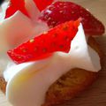 petit sablé à la fraise et chantilly