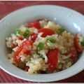 Salade de riz au crabe et au chutney de mangue