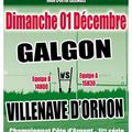 Match de rugby avec le club de Galgon dimanche 1er décembre!