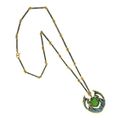 18 Karat Gold, Molded Glass and Enamel Necklace, René Lalique