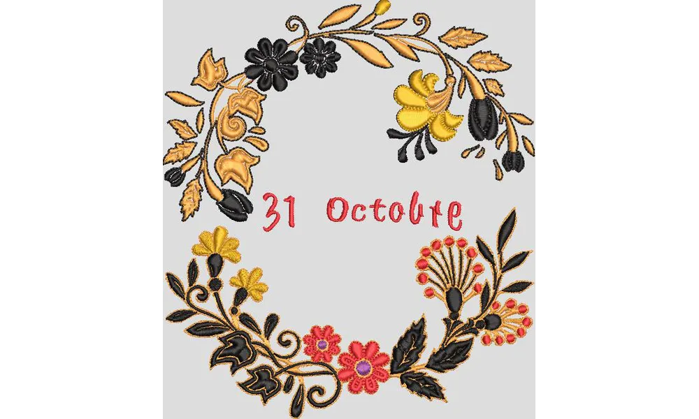 JUNE .RIVIERA  ,une couronne fleurie, pour lettrage