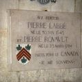 Plaque commémorative en l'église Notre-Dame-des-Marais, la Ferté Bernard, Sarthe