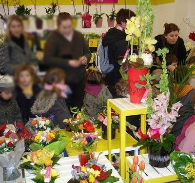 visite au magasin de fleurs