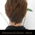 Photos des extensions de cheveux avant/après à Toulouse