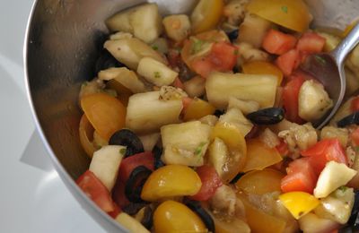 Salade d'aubergines et de tomates