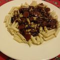 Macaronis au jus de ragout de viande