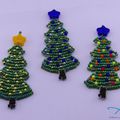 Petits sapins en perles - Little beaded Xmas trees