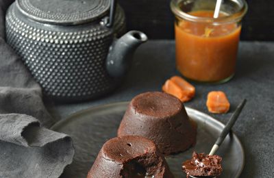 Moelleux chocolat - coeur coulant au caramel #vegan