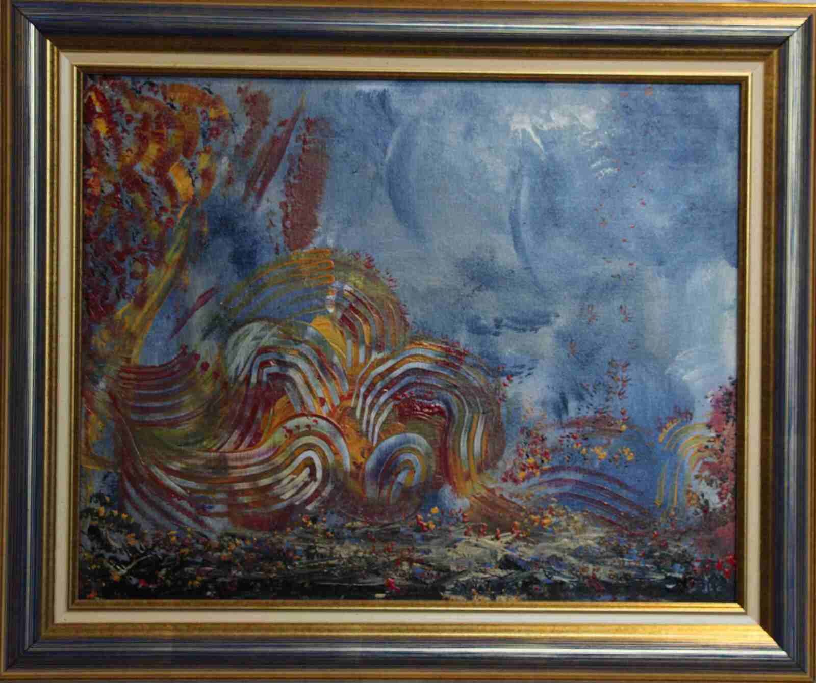  Incendies » n°228   – 40.5 x 50.8 cm-  Acryl 2022 –  cadre « morgane »,