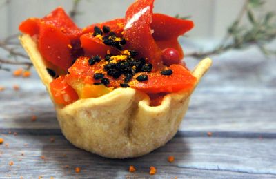 spicy mini coupelles au boursin légumes curcuma