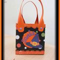 Mini-sac sorcière "Sonia" (orange/noir)