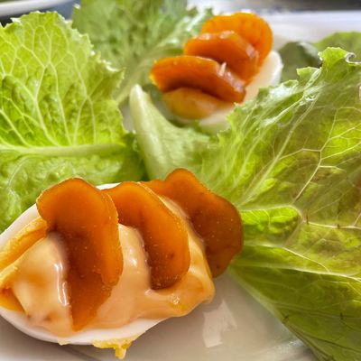 Œuf mayo à la poutargue