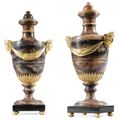 A pair of George III blue john vases, early 19th century