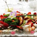 Une salade "Terre et Mer" haute en couleurs et pleine de saveurs...
