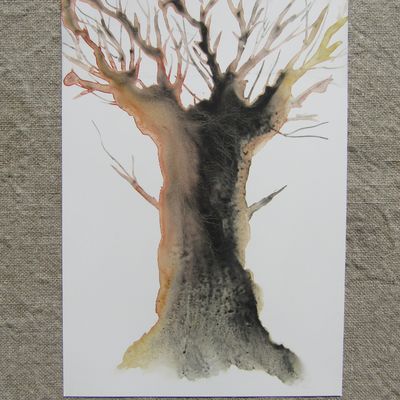 Aquarelle sur papier Yupo