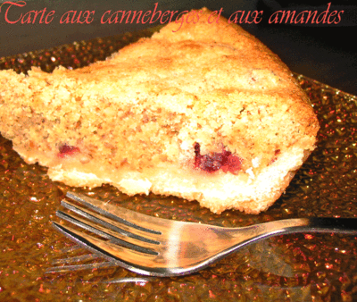 Tarte aux canneberges et aux amandes
