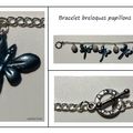 Bracelet breloques papillons et perles