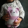 Pink Panda en crochet 