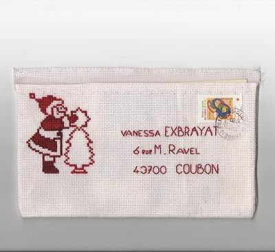 Echange enveloppe brodée