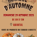 Marché d'automne Dimanche 29 Octobre 2023