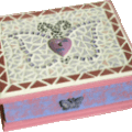 Coffret papillon rose et violet