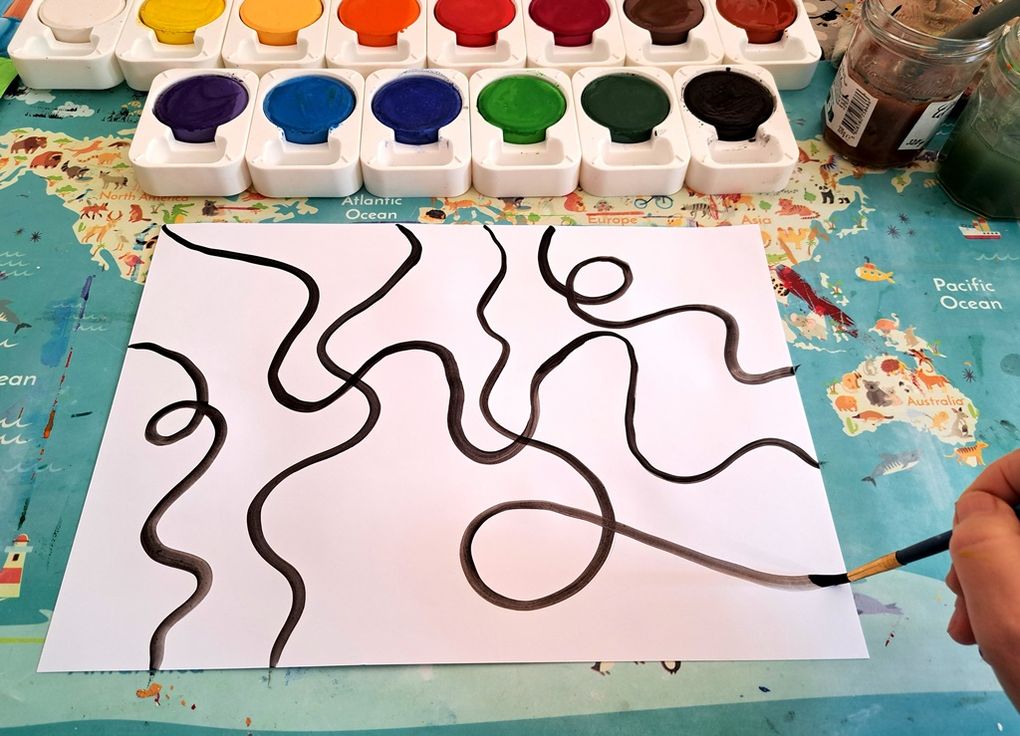 Galets de gouache géants