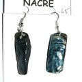 BOUCLE OREILLE NACRE BLEUE 45 