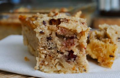 Gateau de pain perdu Pomme & Cranberries