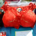 Ensemble soutien gorge rouge dentelle