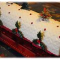 Bûche rose au chocolat blanc
