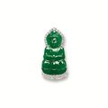 Jadeite 'Guan Yin' and diamond pendant